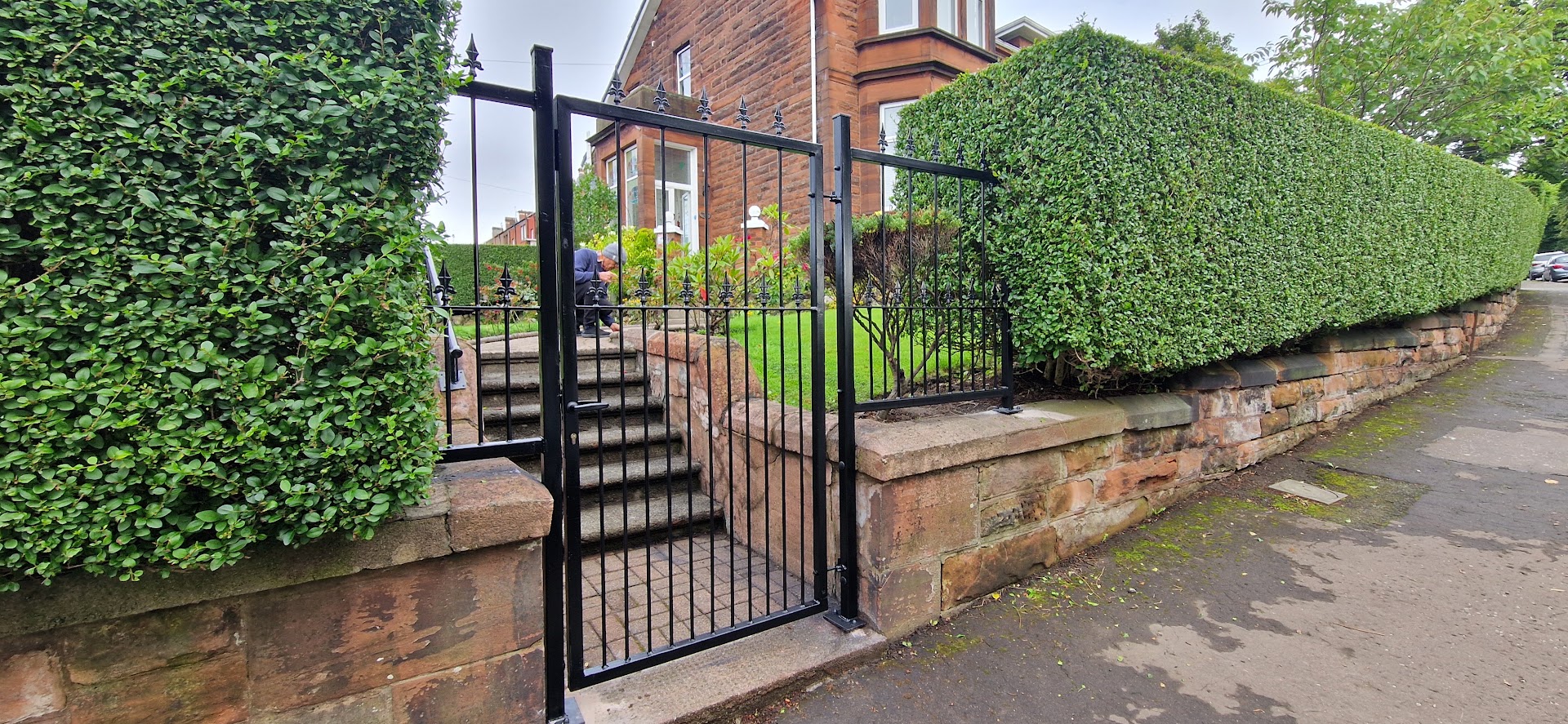 Fencing installation on site